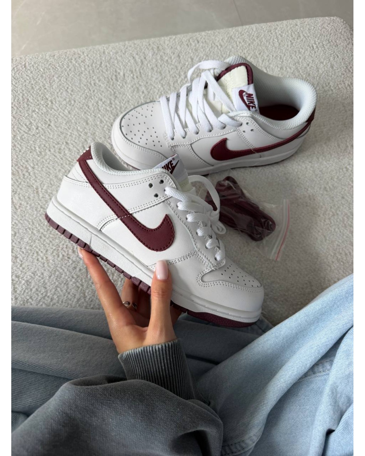 Nike SB Dunk “White / Burgundy”