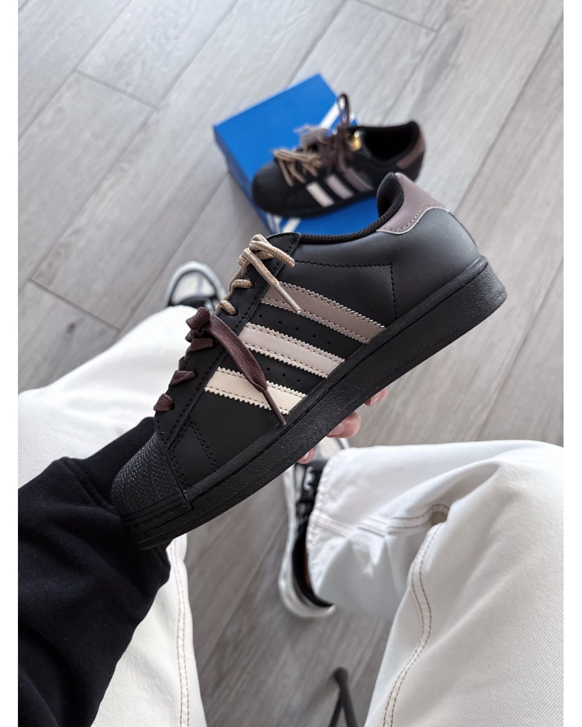 Adidas Superstar Custom Laces Black