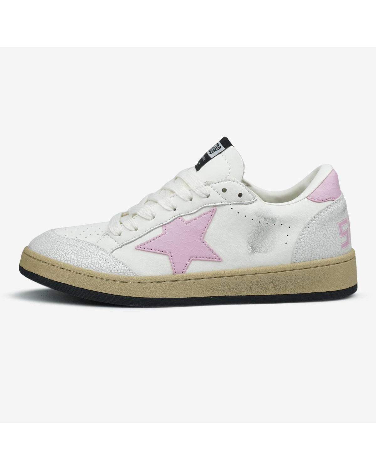 Golden Goose White Ball Star Pink