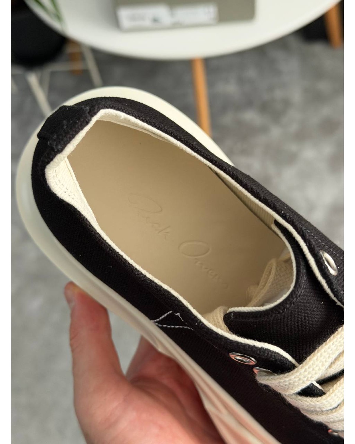 Rick Owens DRKSHDW Abstract Low Sneakers Black Milk Rick Owens DRKSHDW Abstract Low Sneakers Black Milk