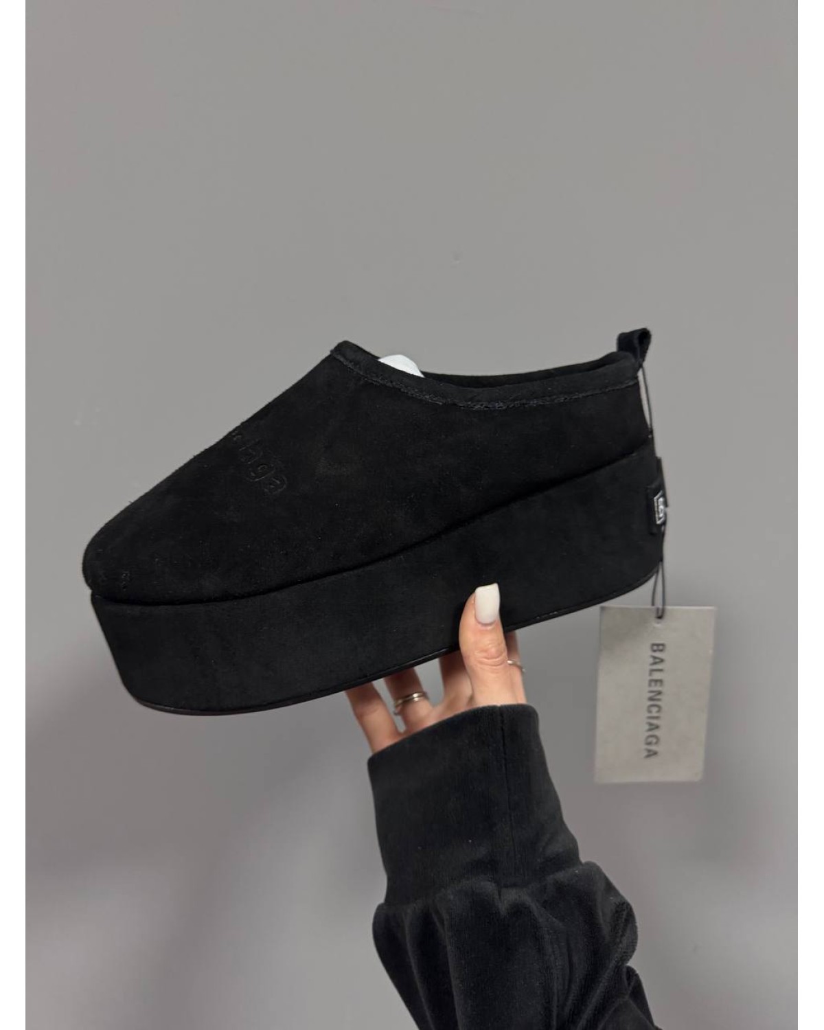 Balenciaga Alaska Soft Platform Mules Black