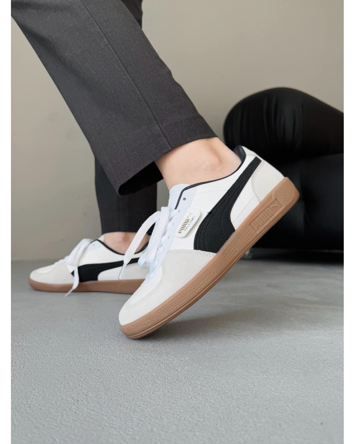 Puma Palermo Leather White/Gray/Gum