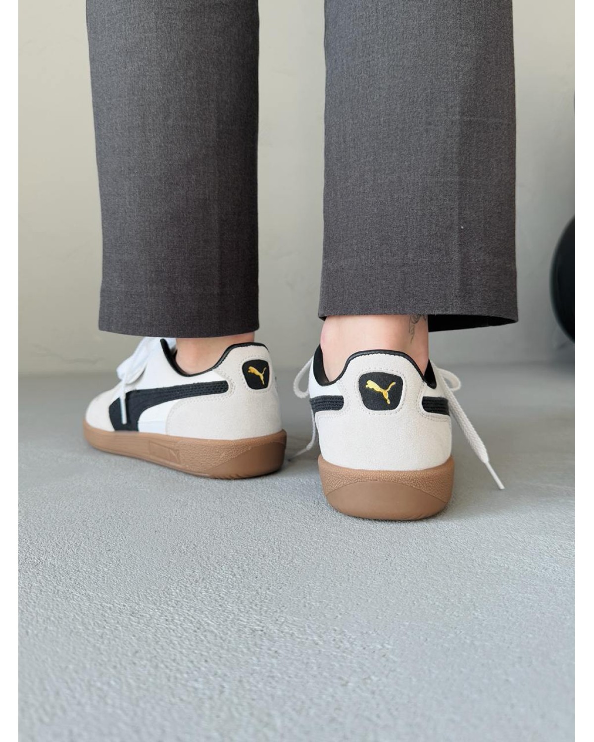 Puma Palermo Leather White/Gray/Gum
