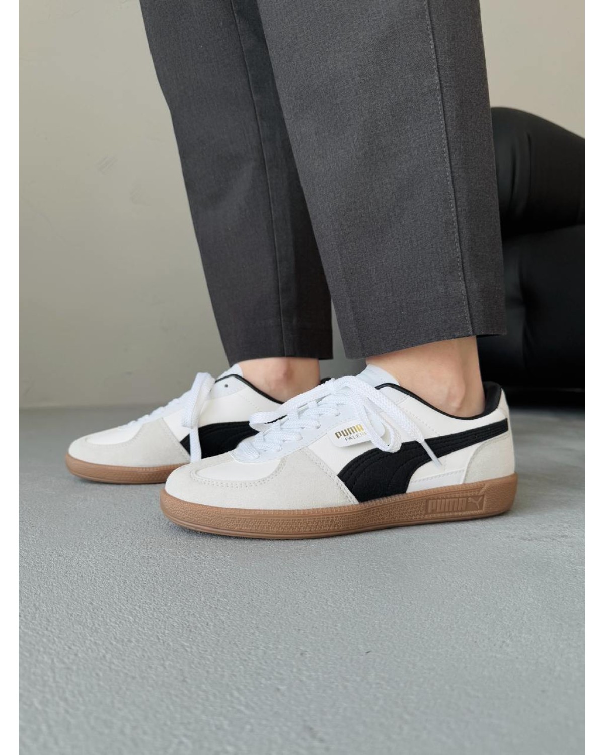 Puma Palermo Leather White/Gray/Gum