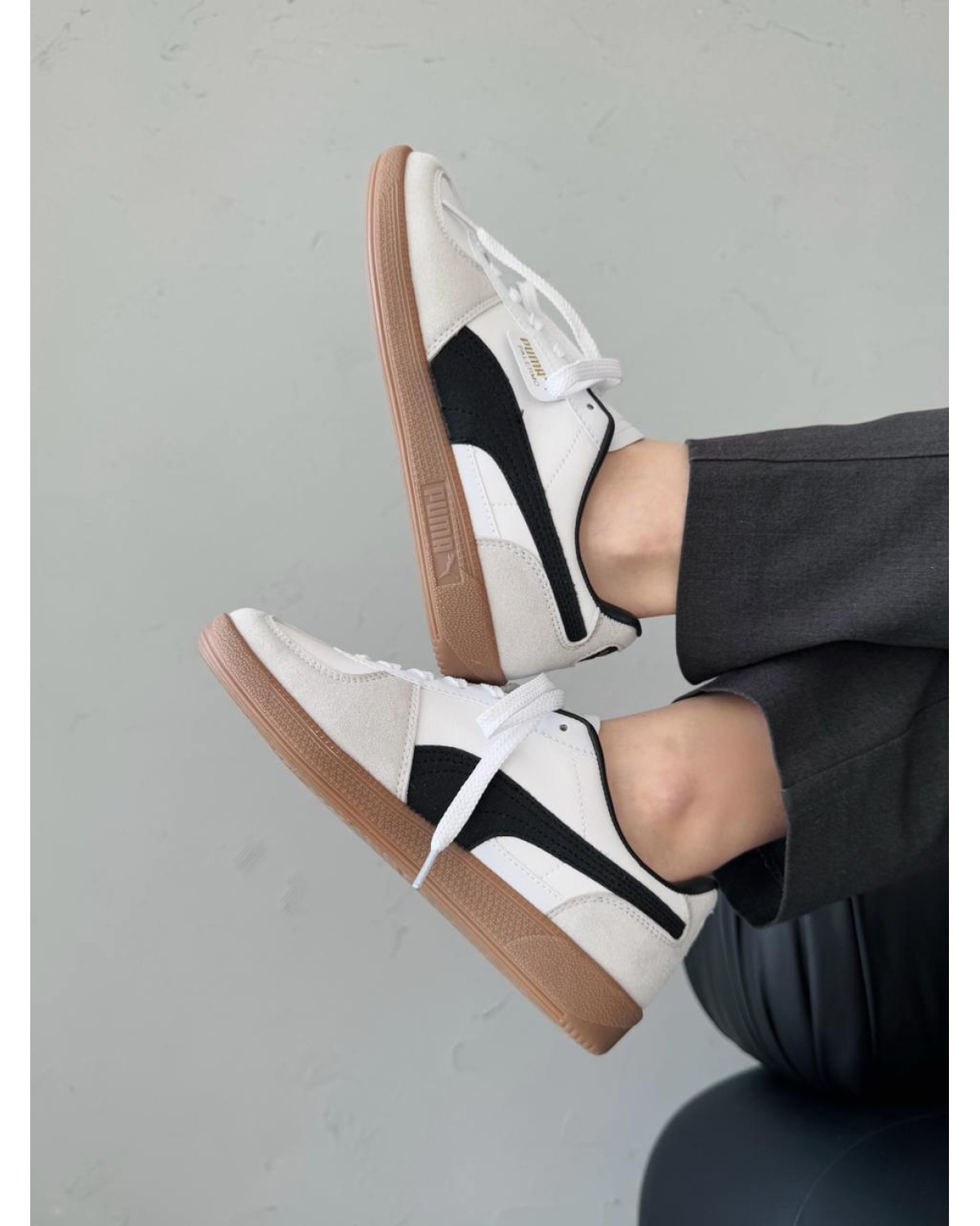 Puma Palermo Leather White/Gray/Gum
