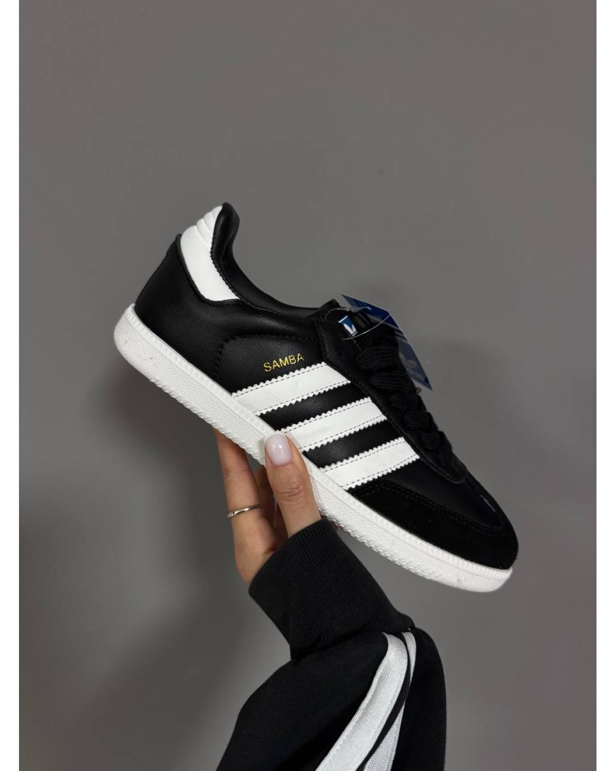 Adidas Samba Black / White Sole