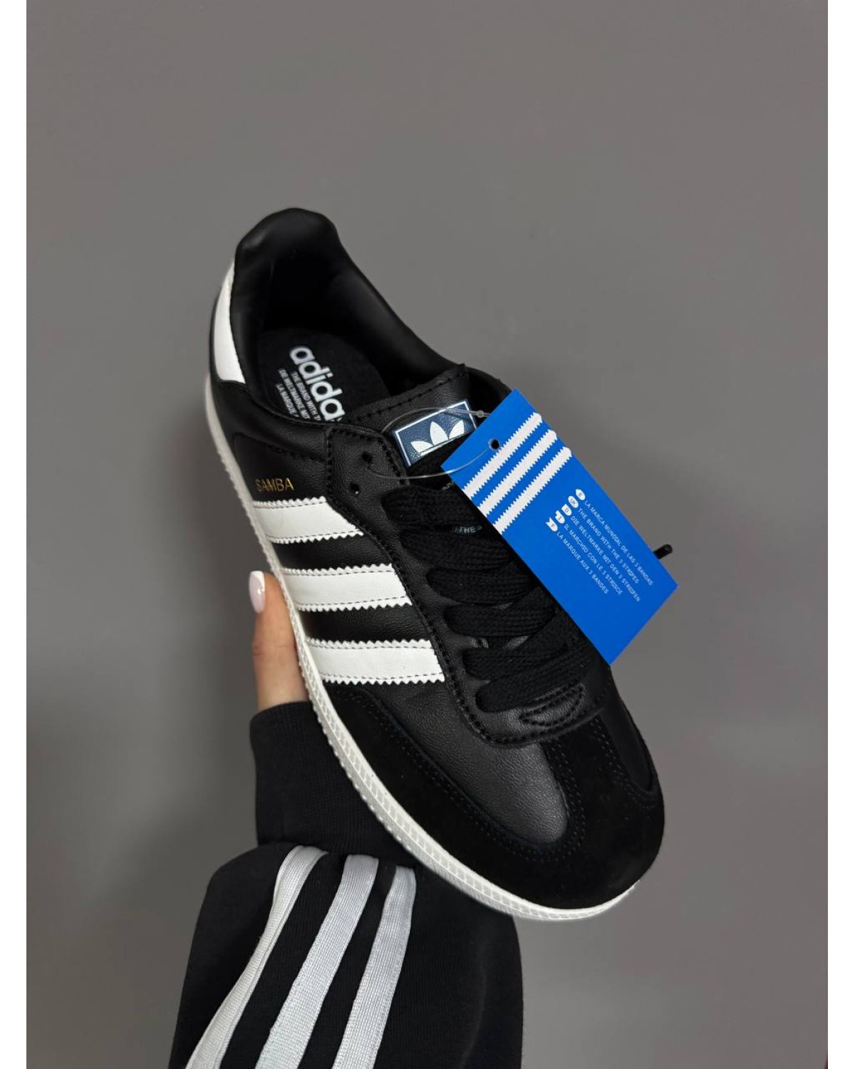 Adidas Samba Black / White Sole