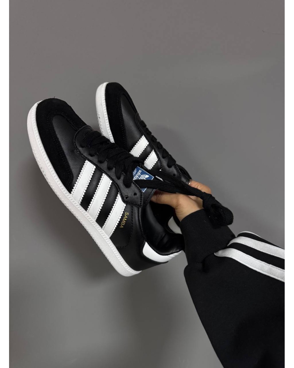Adidas Samba Black / White Sole