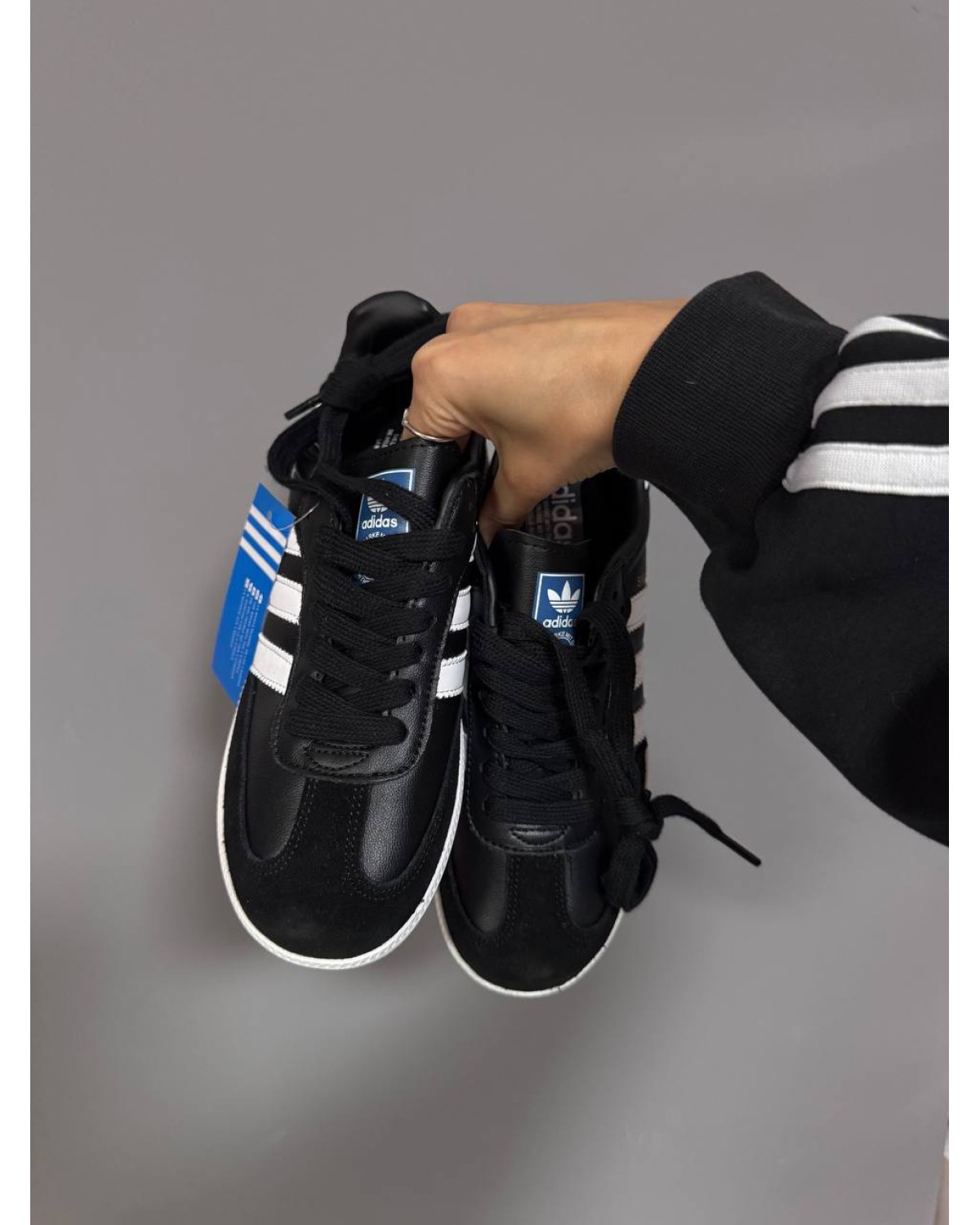 Adidas Samba Black / White Sole