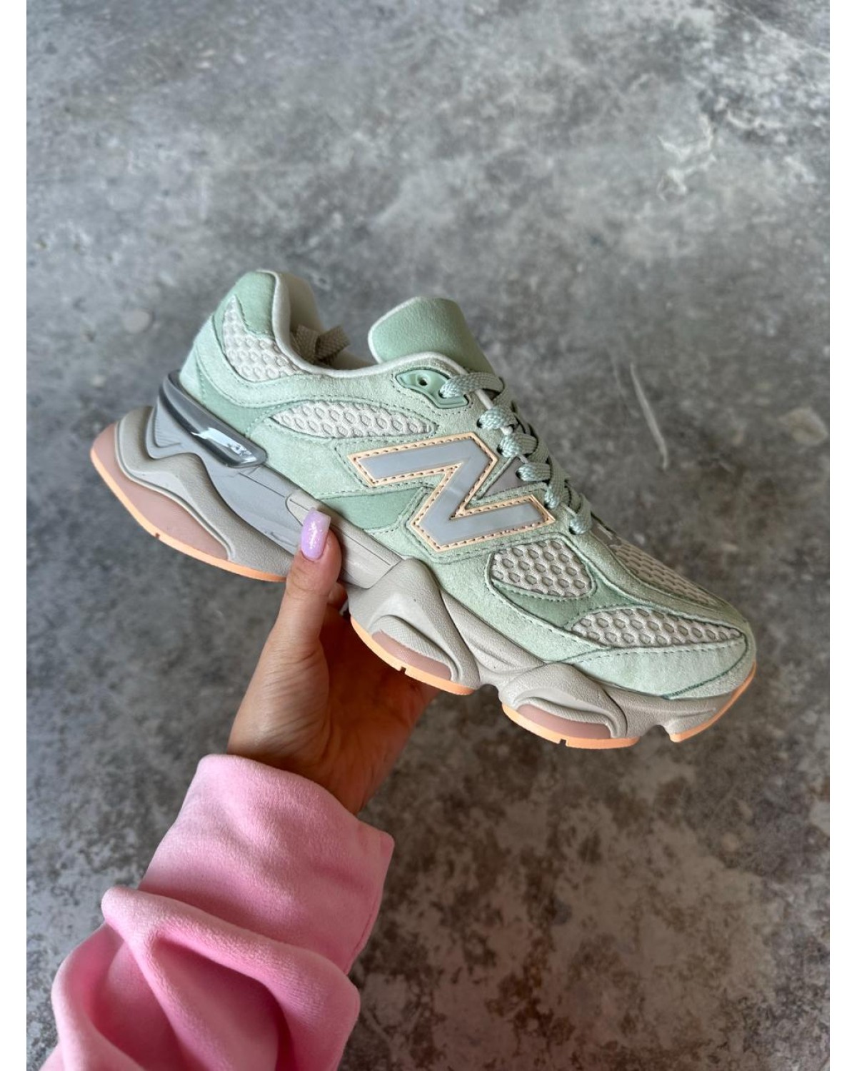 New Balance 9060 Mint Grey Orange