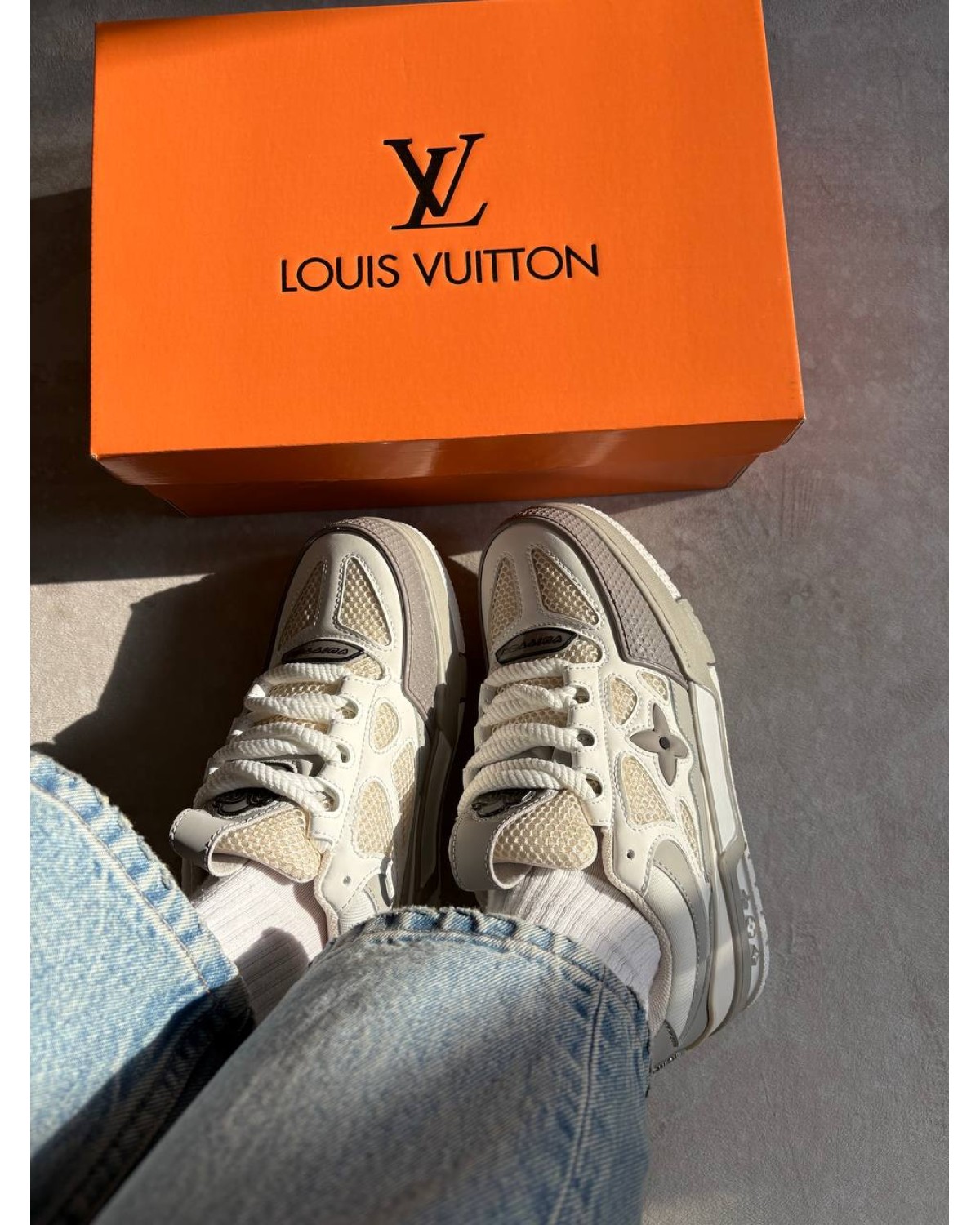 Louis Vuitton Skate Sneaker White Grey