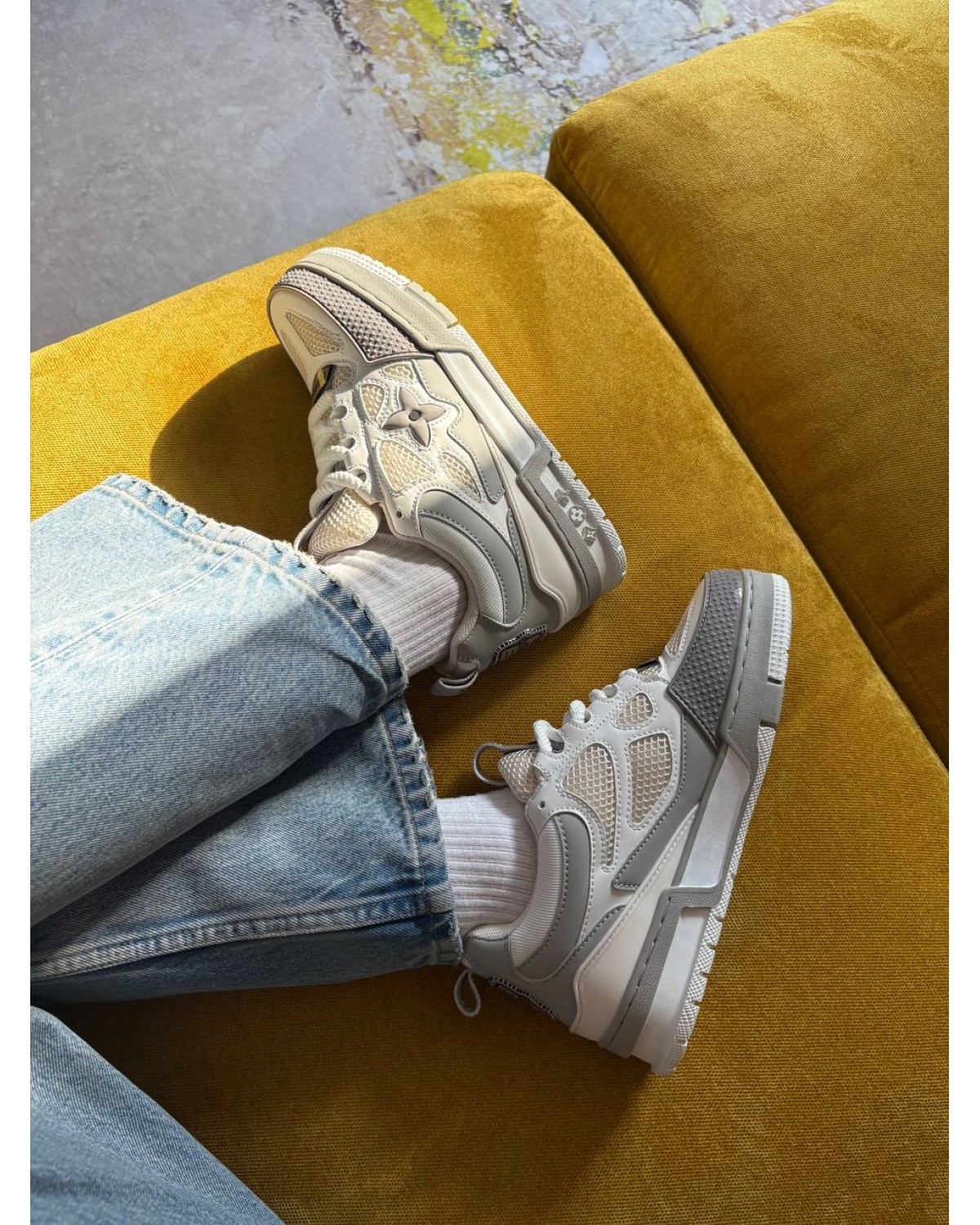 Louis Vuitton Skate Sneaker White Grey