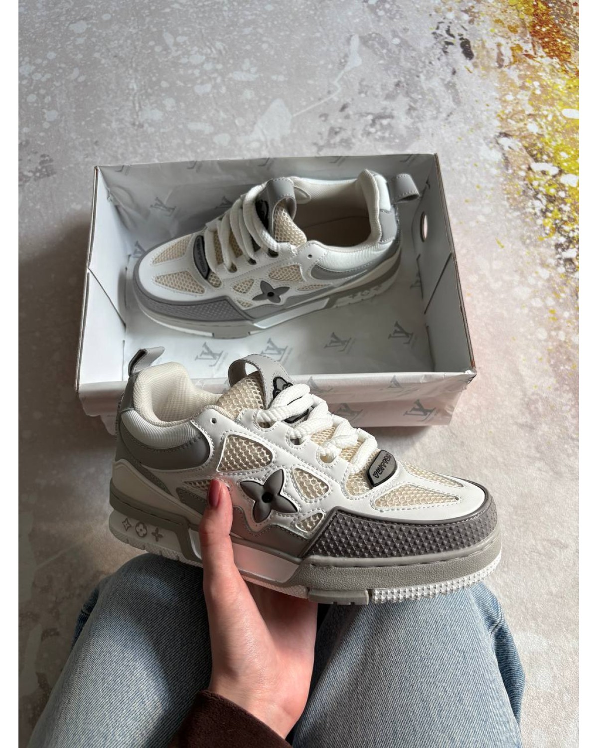 Louis Vuitton Skate Sneaker White Grey