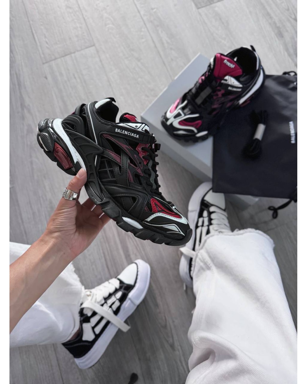 Balenciaga Track 2 Trainer Black Red