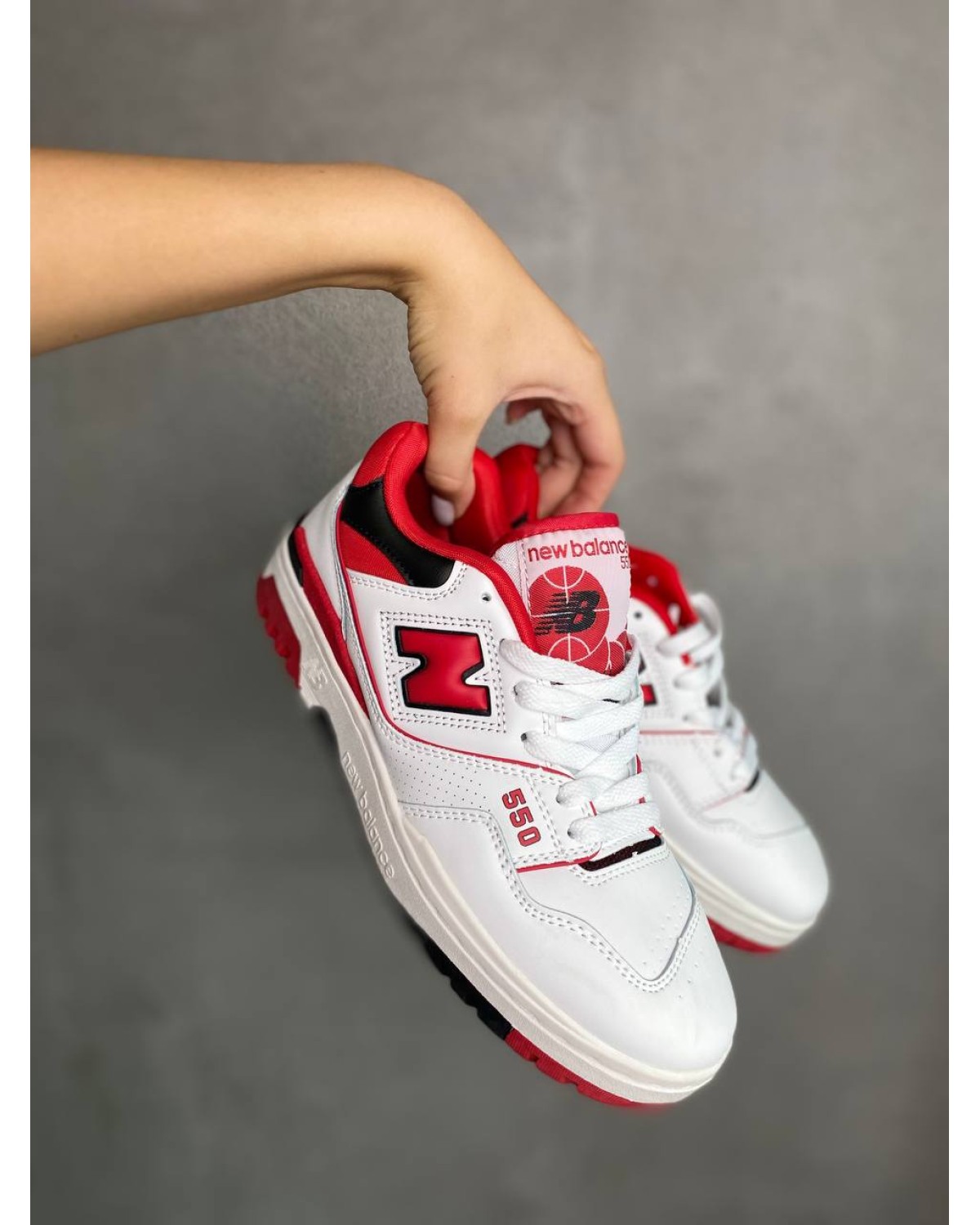New Balance 550 White Team Red