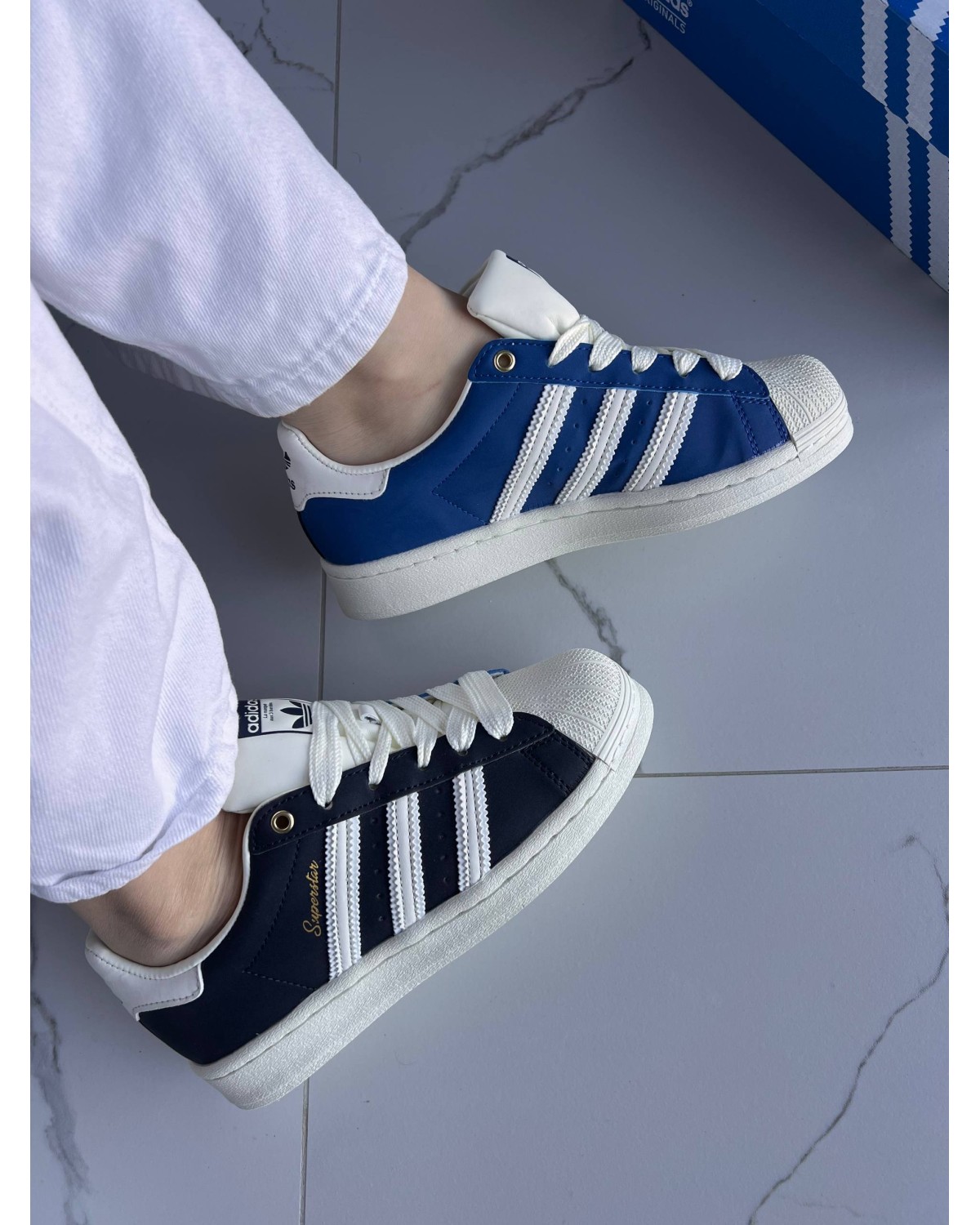 Adidas Superstar 50/50 Black/Navy Blue
