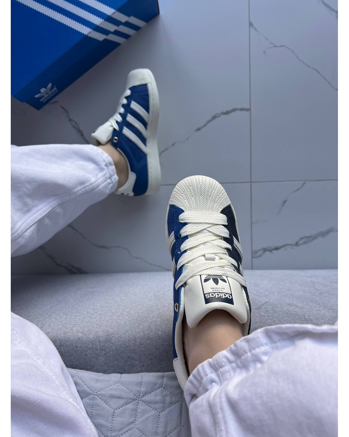 Adidas Superstar 50/50 Black/Navy Blue Adidas Superstar 50/50 Black/Navy Blue