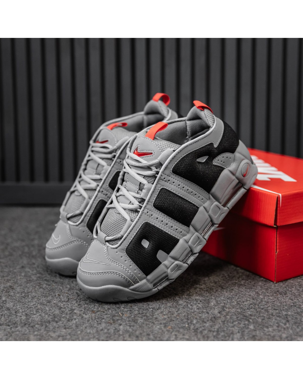 Nike Air More Uptempo Gray LOW Nike Air More Uptempo Gray LOW