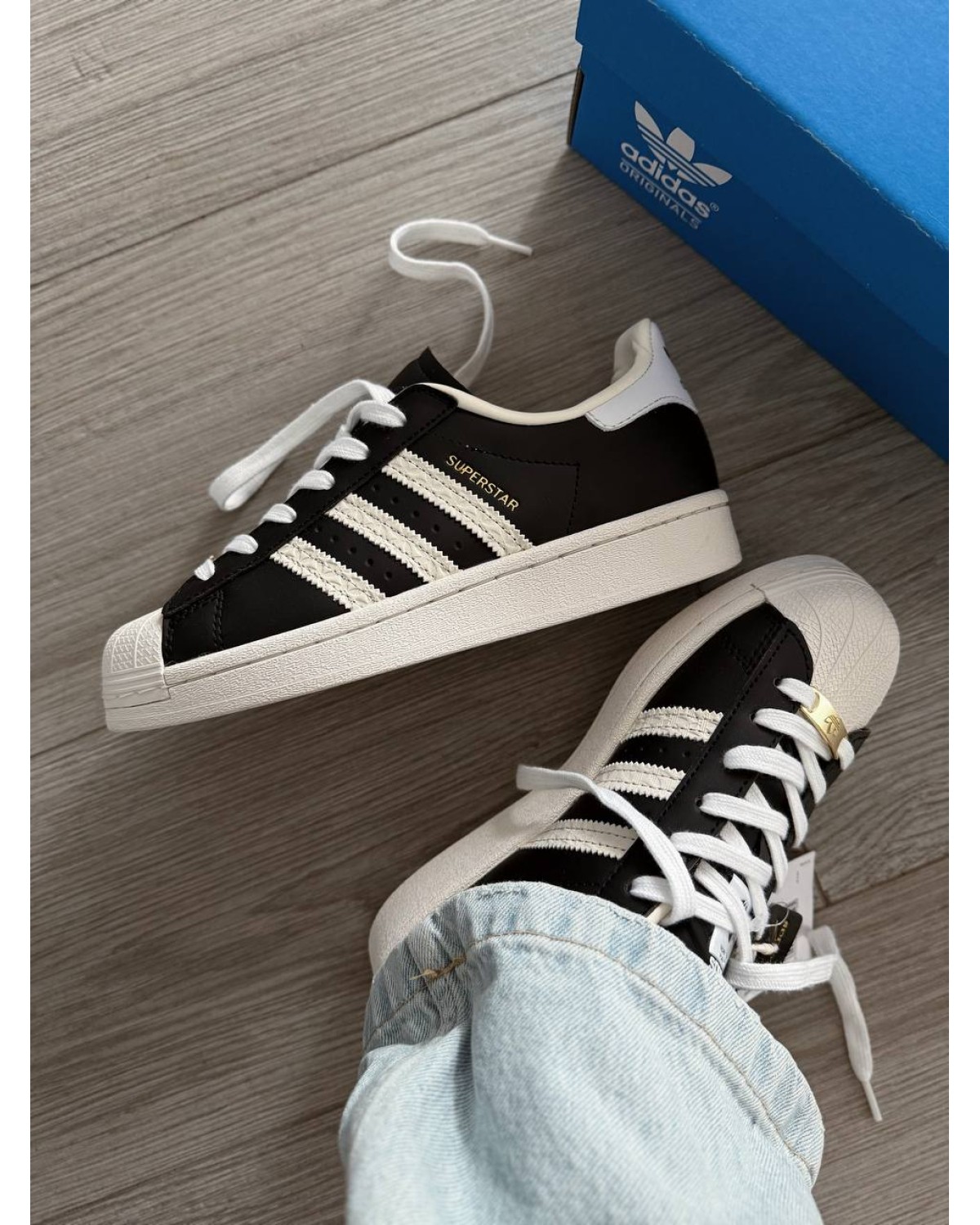 Adidas Superstar Core Black Cream White Adidas Superstar Core Black Cream White