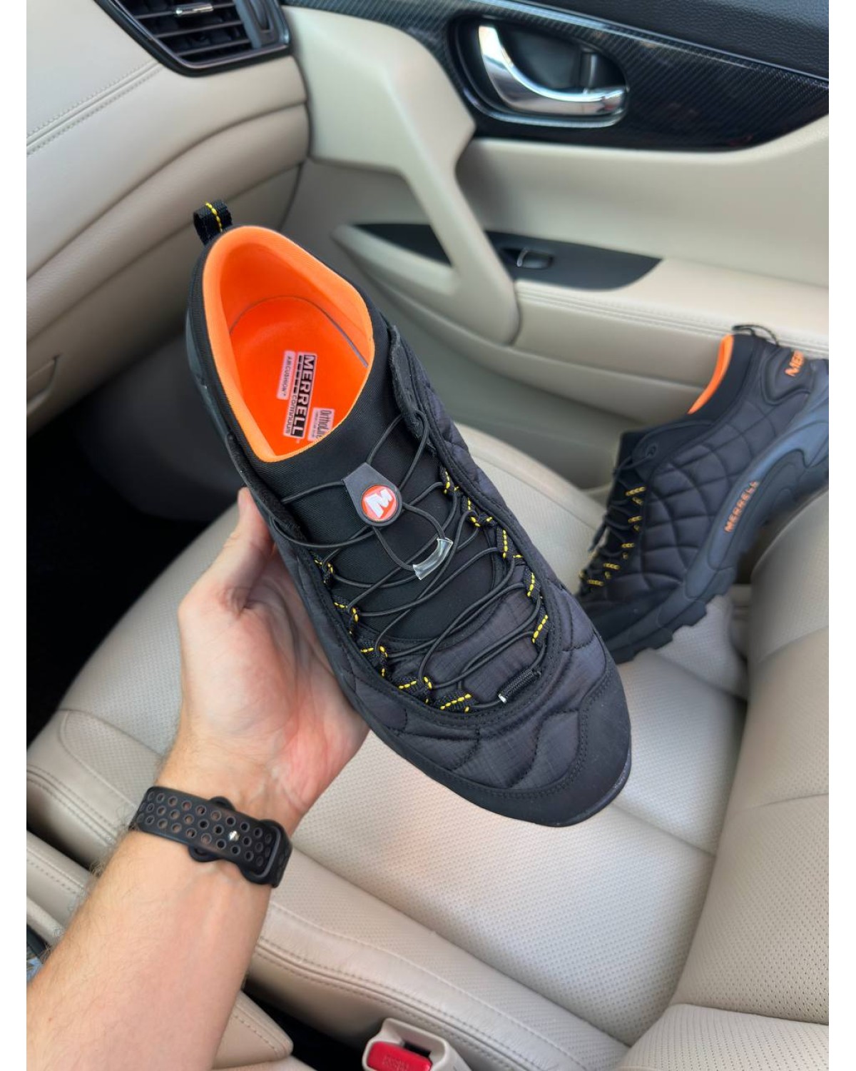 Merrell Ice Cap Moc Ill Stretch Low Black Orange Premium Merrell Ice Cap Moc Ill Stretch Low Black Orange Premium