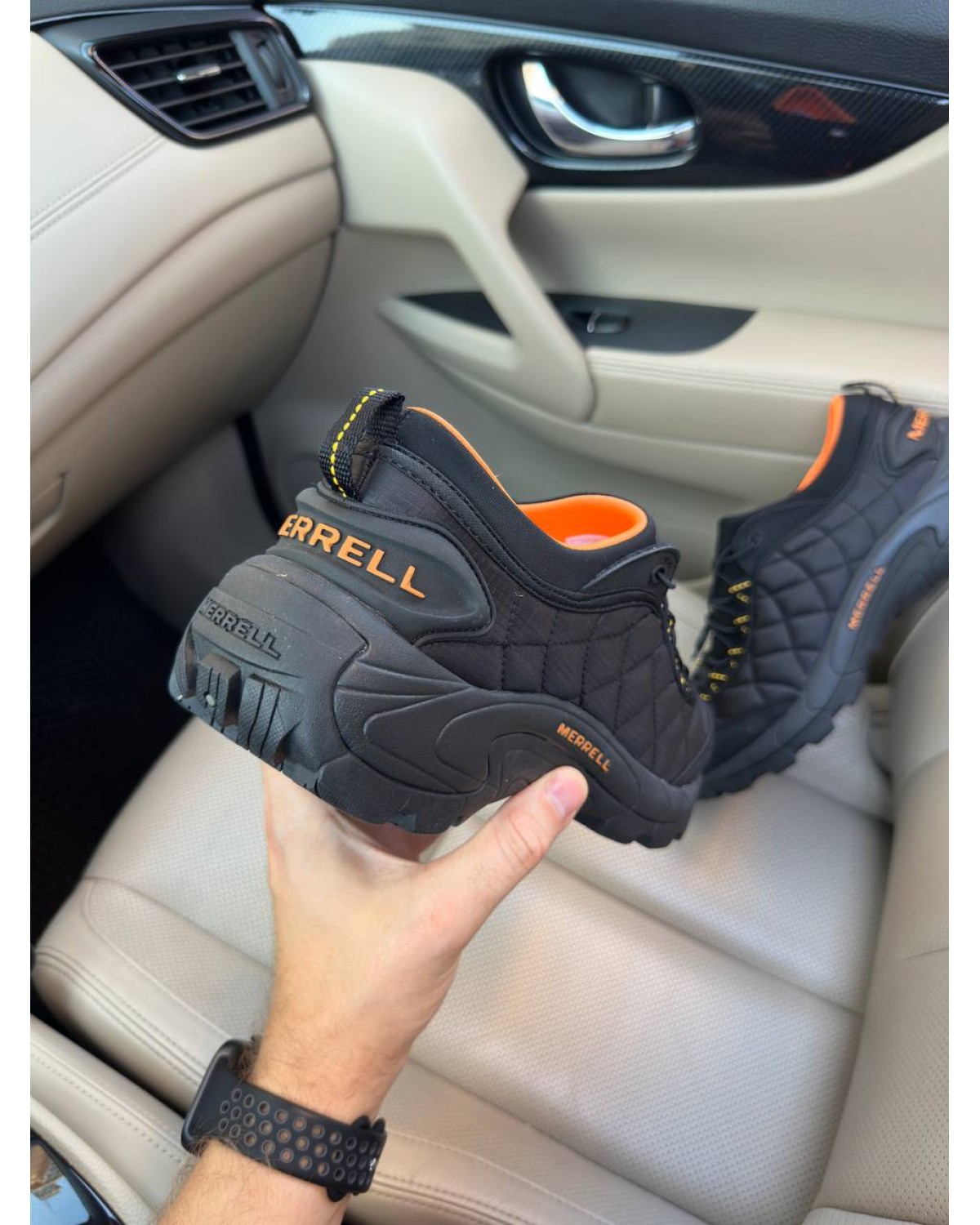 Merrell Ice Cap Moc Ill Stretch Low Black Orange Premium Merrell Ice Cap Moc Ill Stretch Low Black Orange Premium