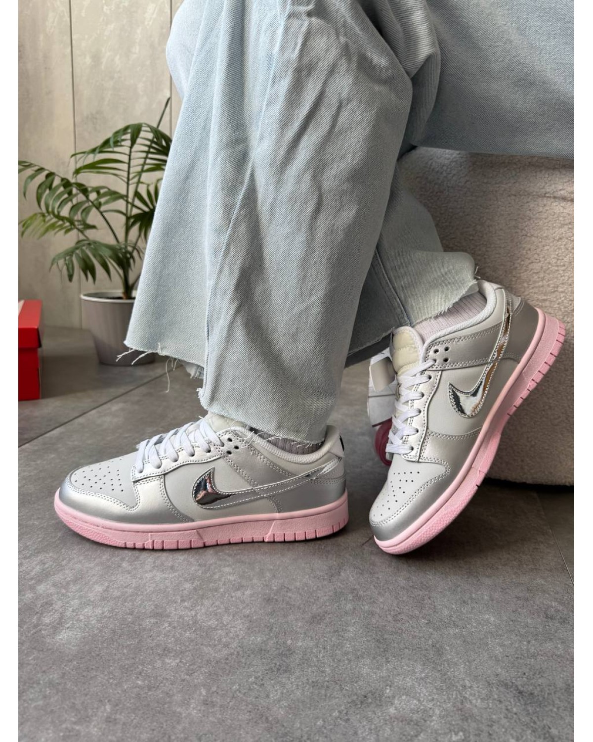 Nike Dunk Low LX Metallic Silver Pink Foam