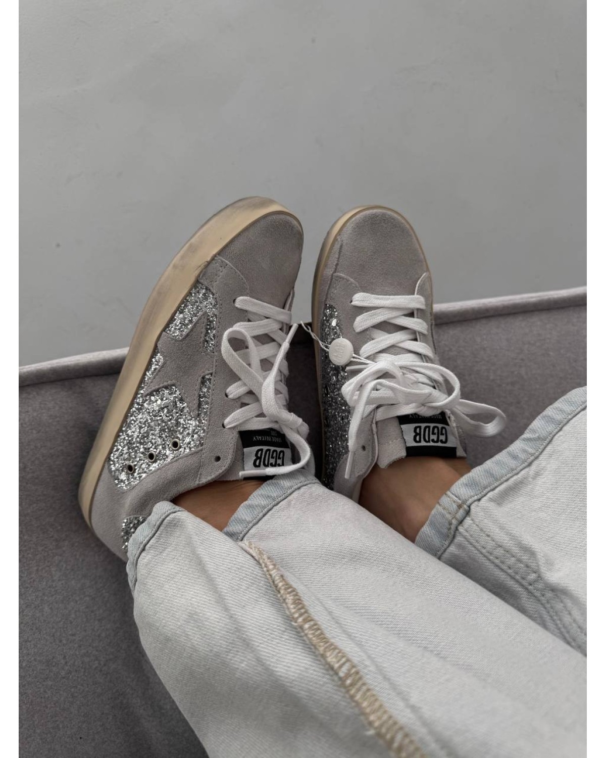 Golden Goose GGDB Star Light Grey Sparkle