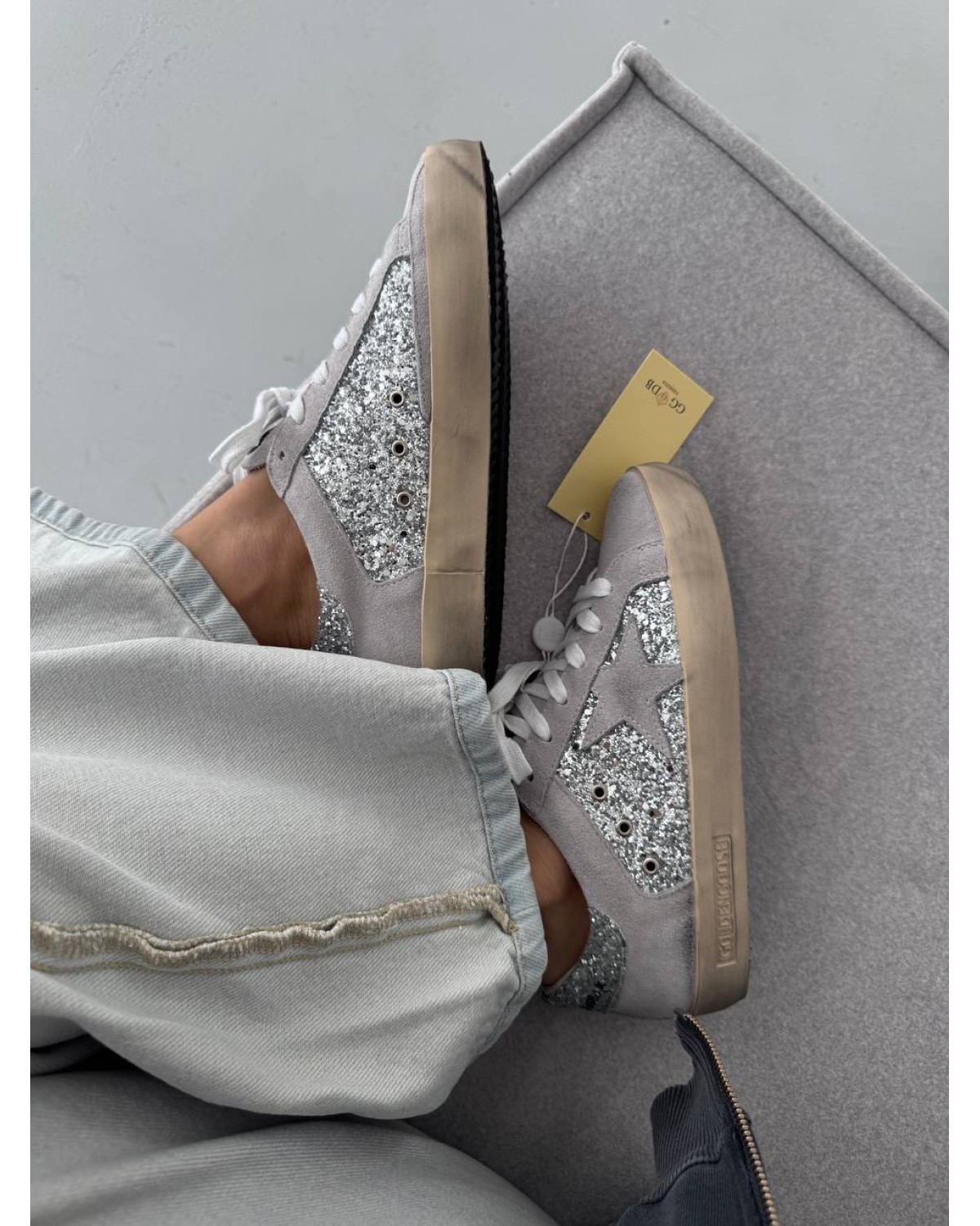 Golden Goose GGDB Star Light Grey Sparkle