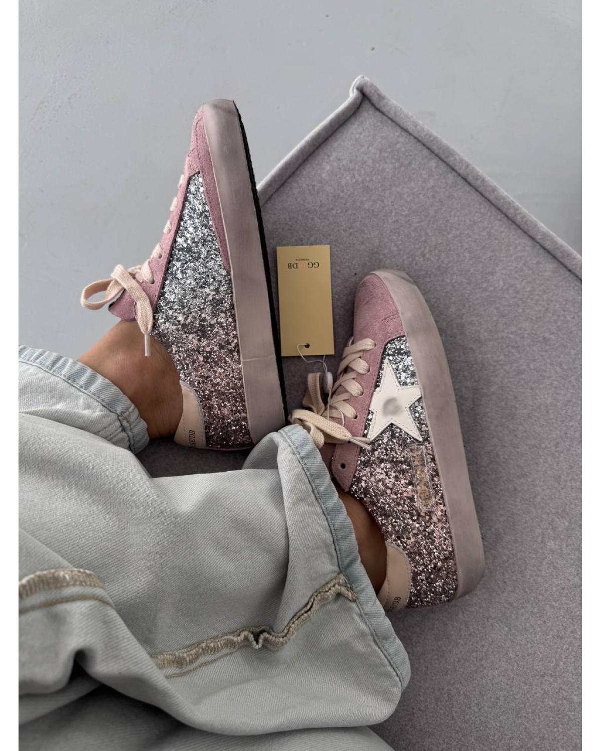 Golden Goose STAR Dirty Pink  Sparkles