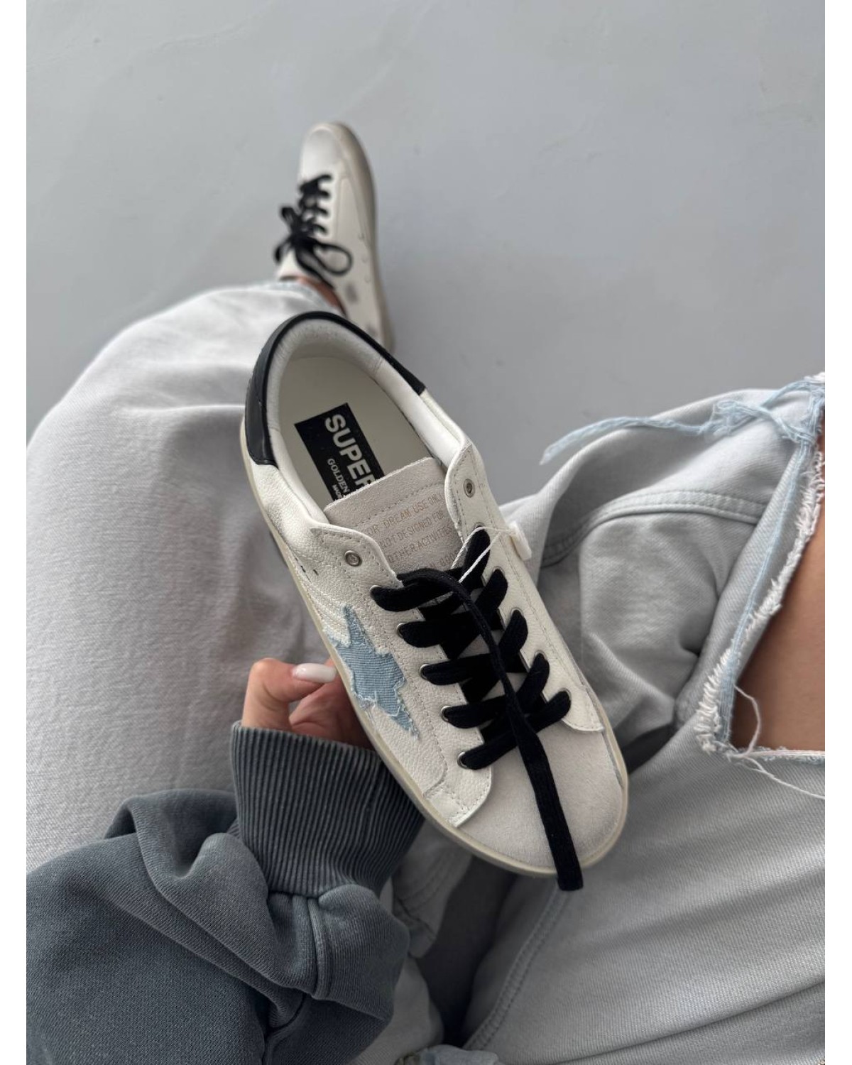 Golden Goose STAR White Blue Denim