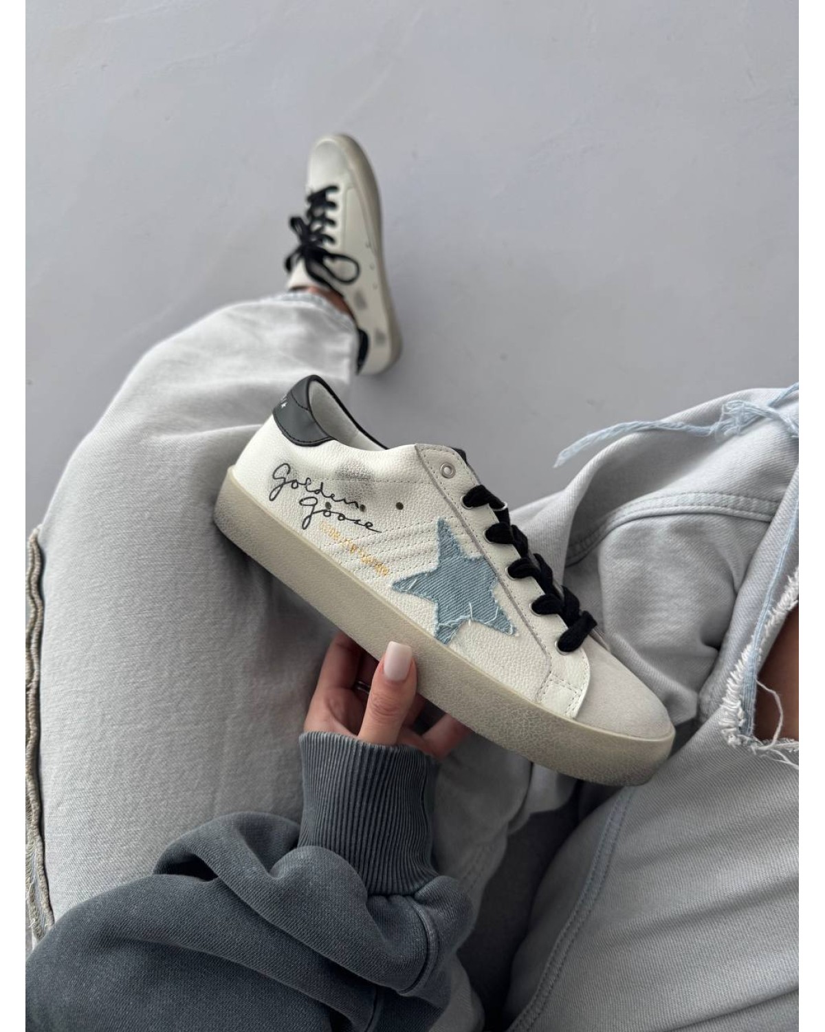 Golden Goose STAR White Blue Denim
