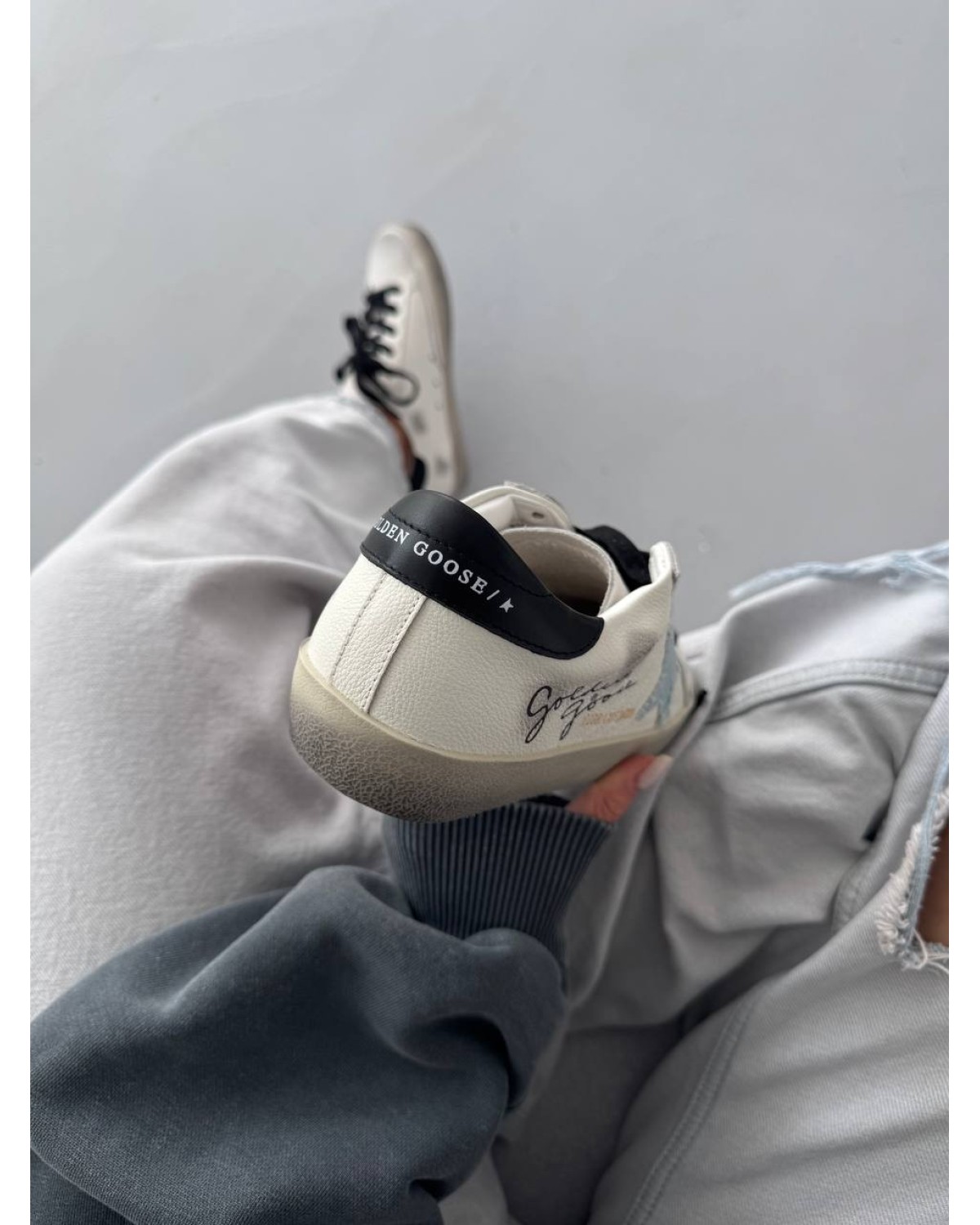 Golden Goose STAR White Blue Denim