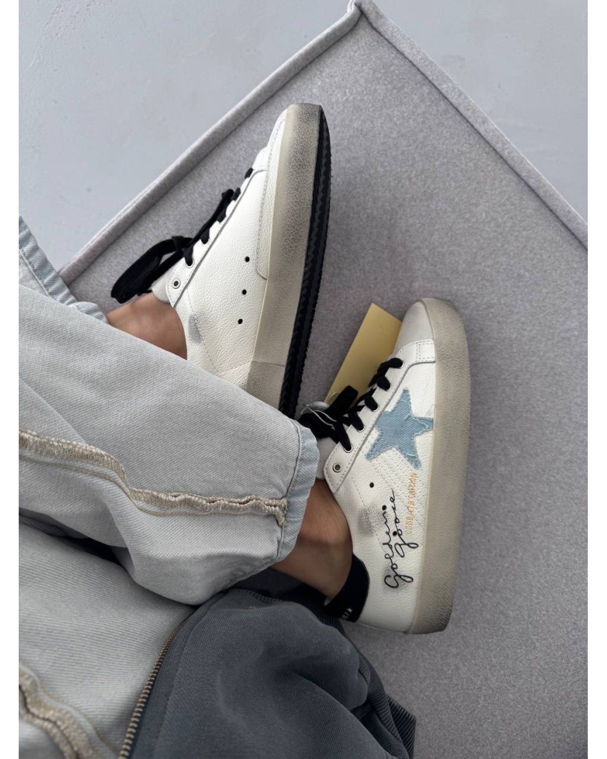 Golden Goose STAR White Blue Denim