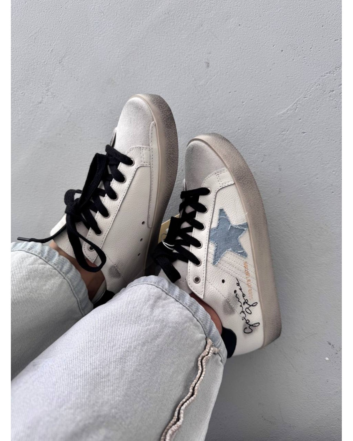Golden Goose STAR White Blue Denim