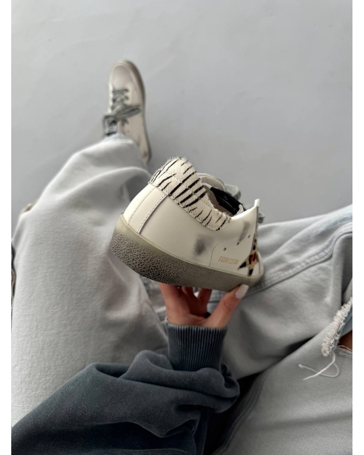 Golden Goose STAR White Zoo Print