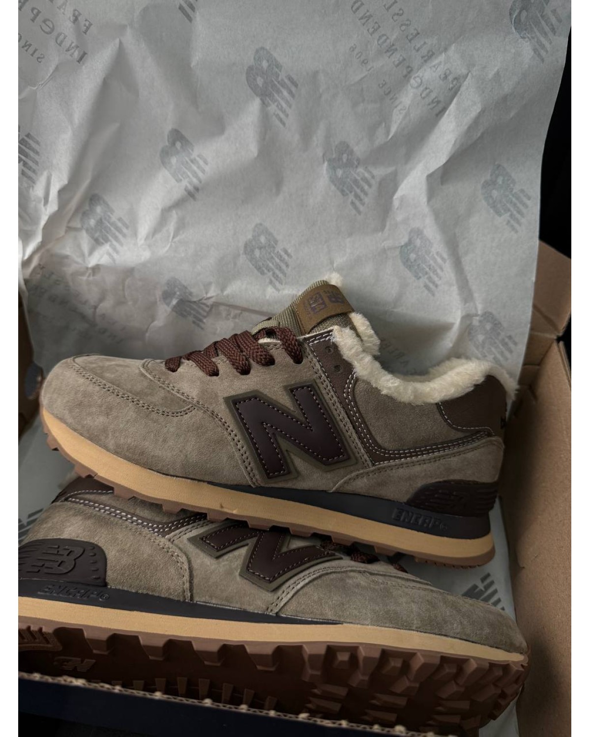 New Balance 574 Brown Fur