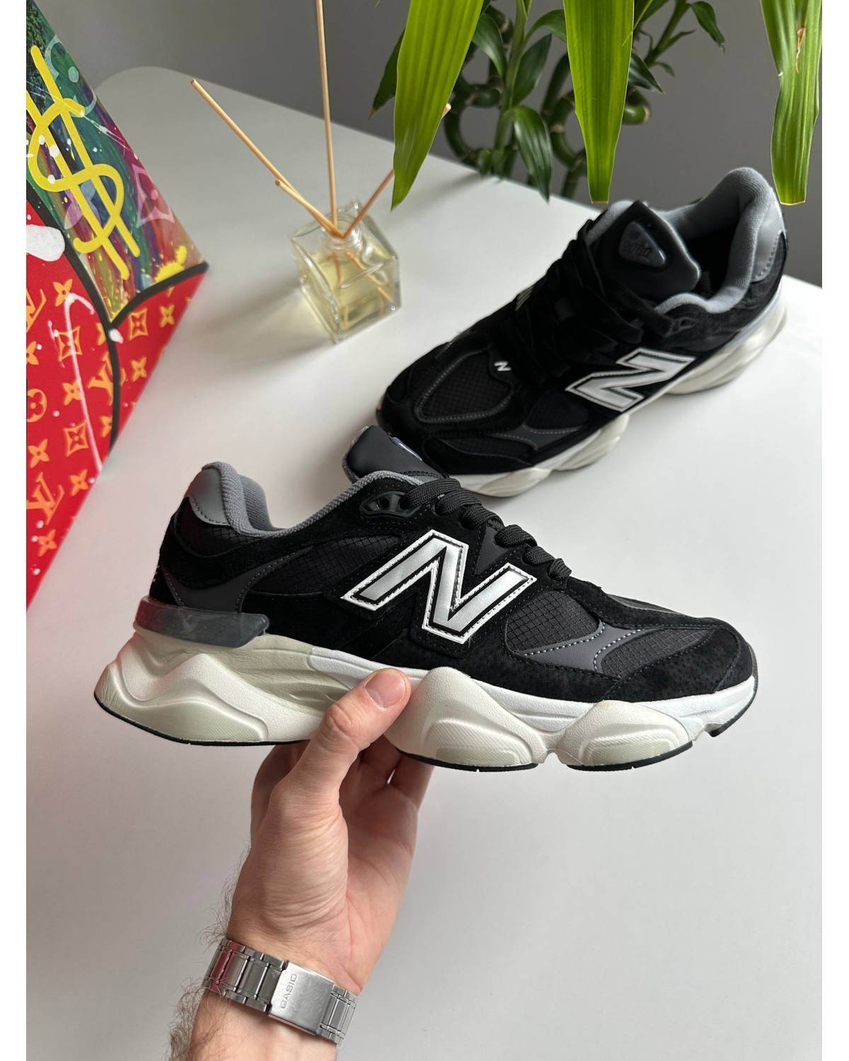 New Balance 9060 Black Grey Thermo