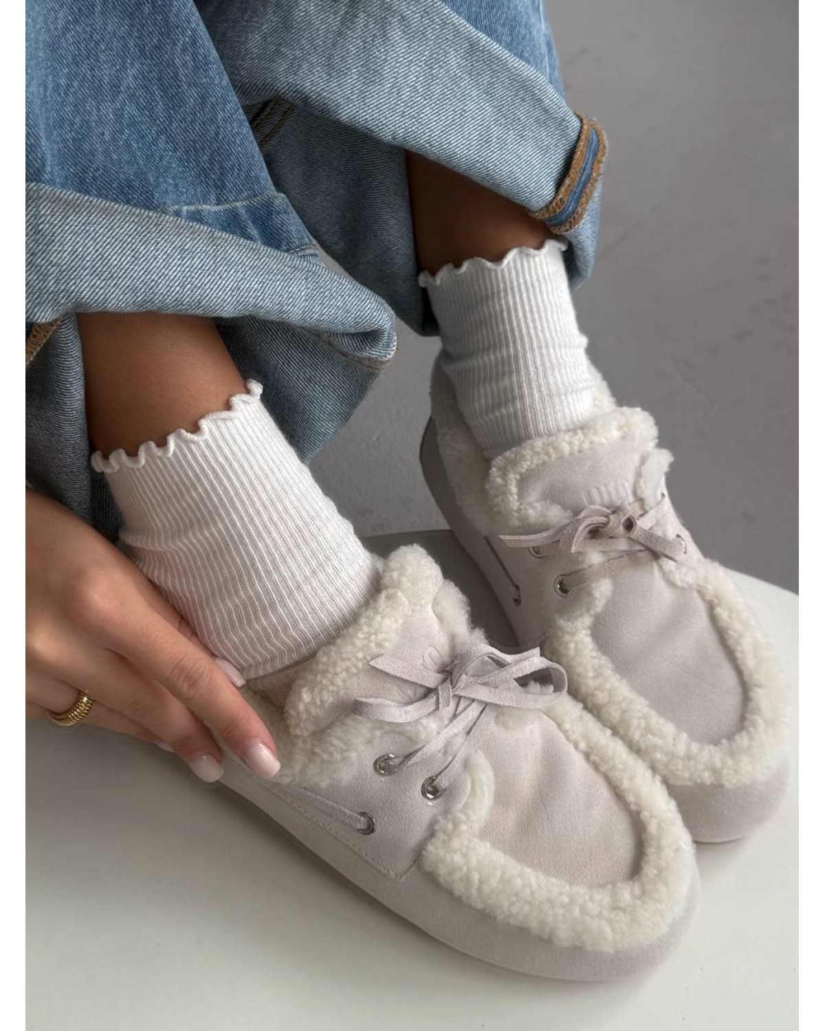 Miu Miu Loafers  Light Grey