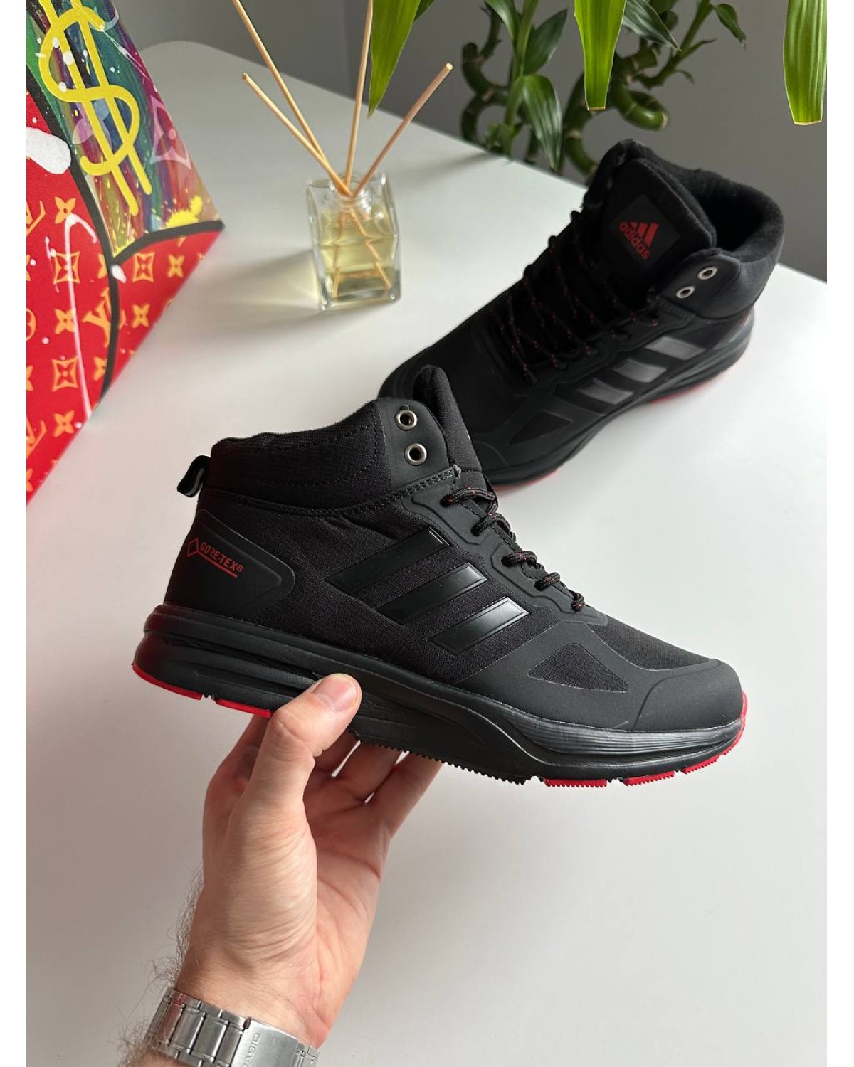 Adidas Terrex  Black Red Fur