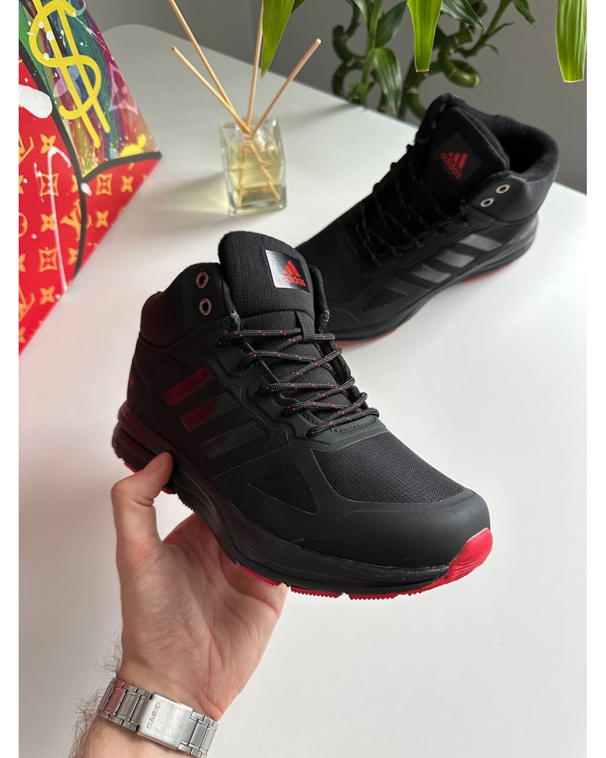 Adidas Terrex Black Red Fur Adidas Terrex Black Red Fur