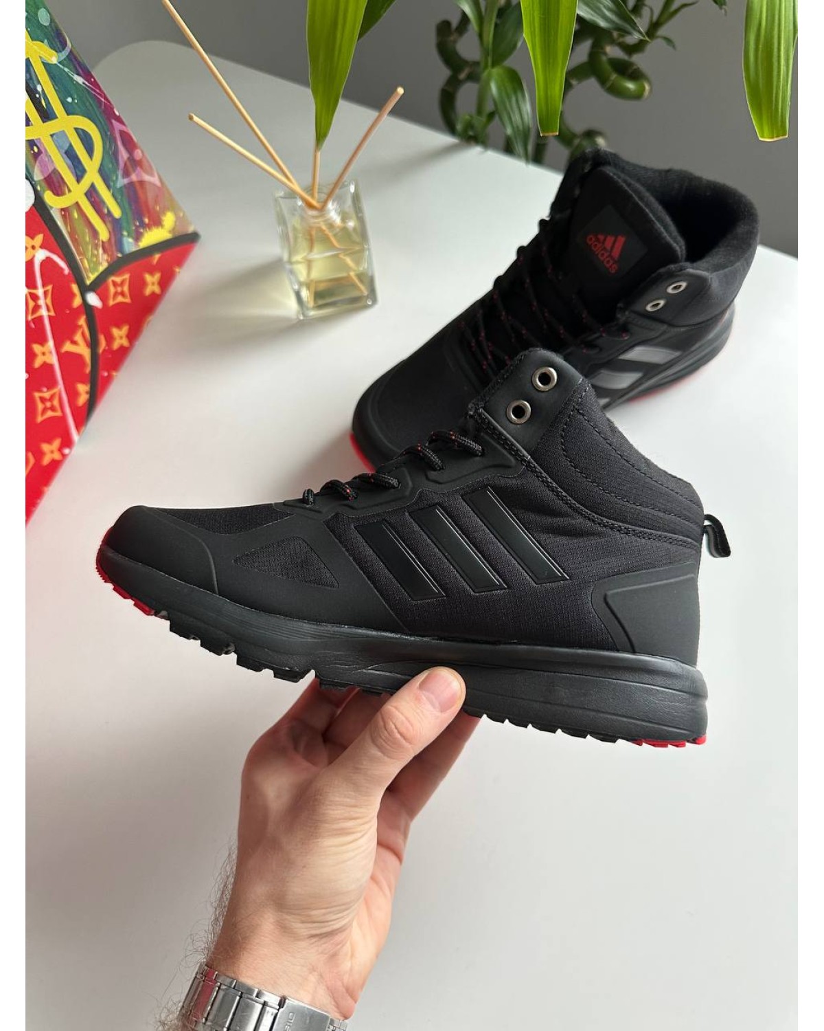 Adidas Terrex Black Red Fur Adidas Terrex Black Red Fur