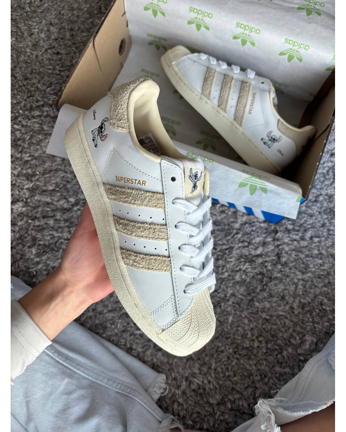 Adidas Superstar Cloud White Disney Stitch