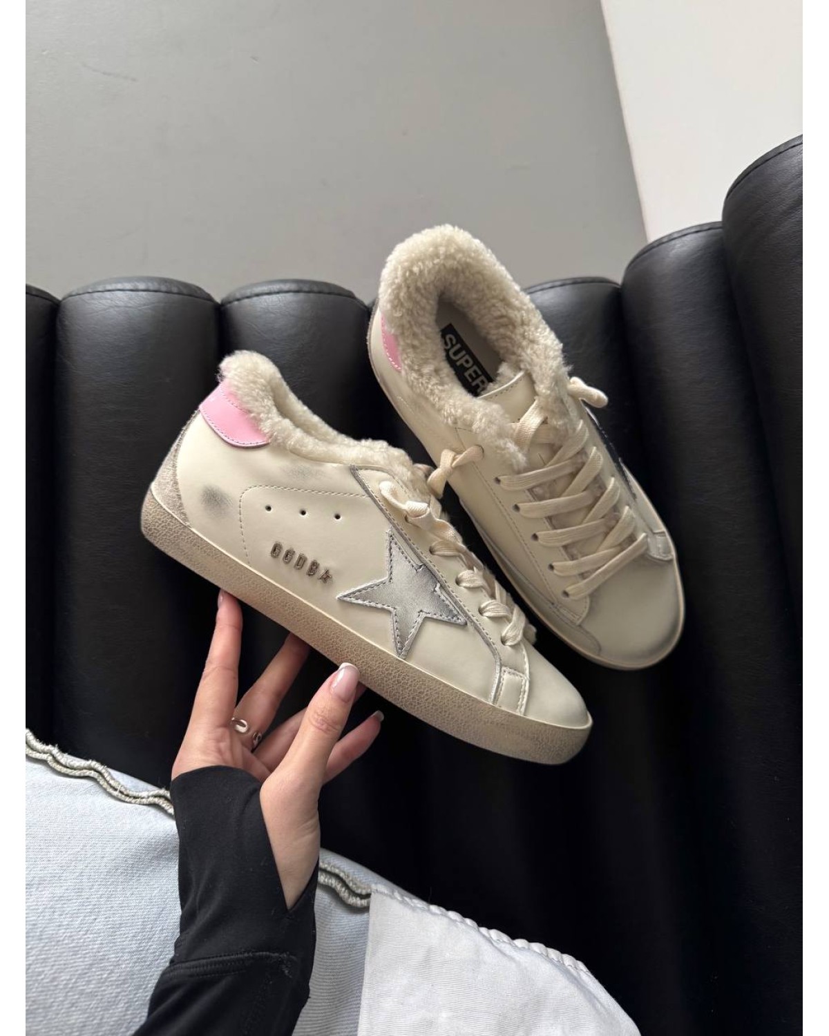 Golden Goose Superstar White / Silver Pink Fur Golden Goose Superstar White / Silver Pink Fur
