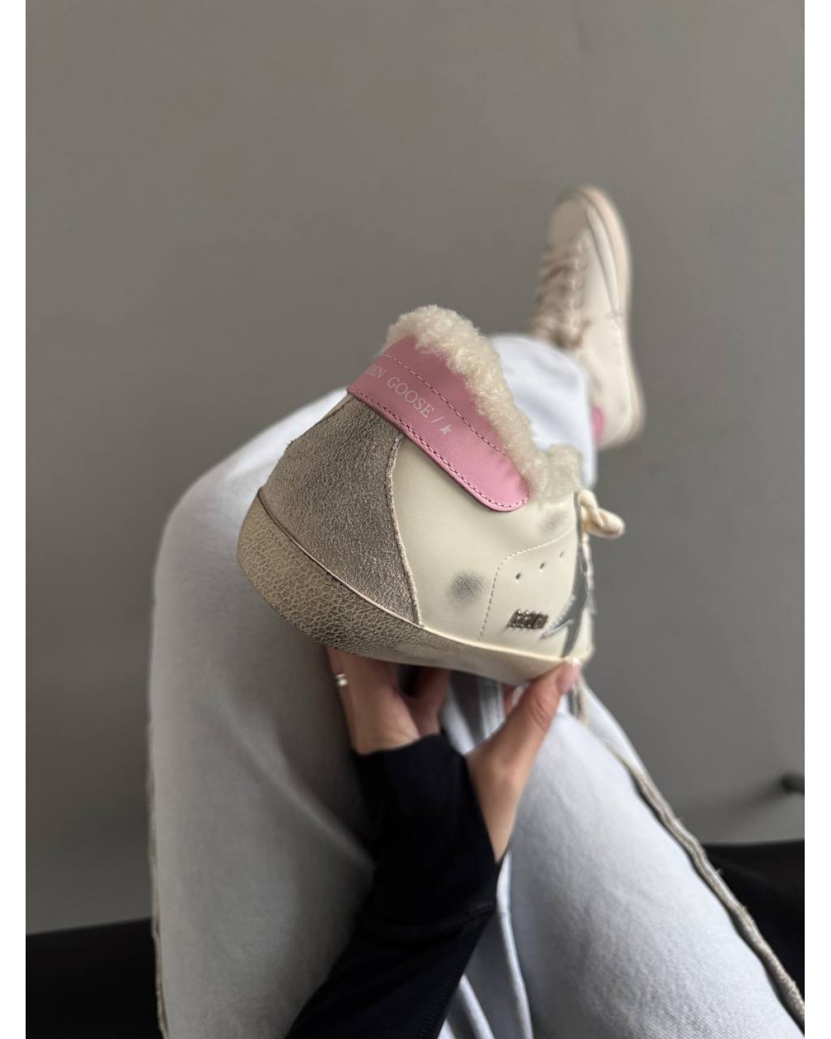 Golden Goose Superstar White / Silver Pink Fur