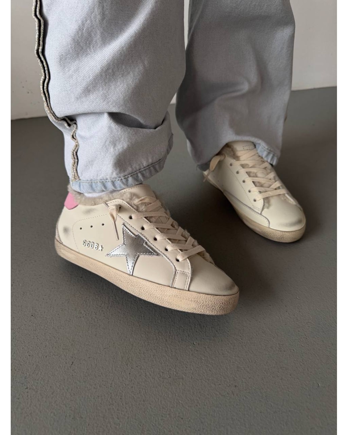 Golden Goose Superstar White / Silver Pink Fur Golden Goose Superstar White / Silver Pink Fur