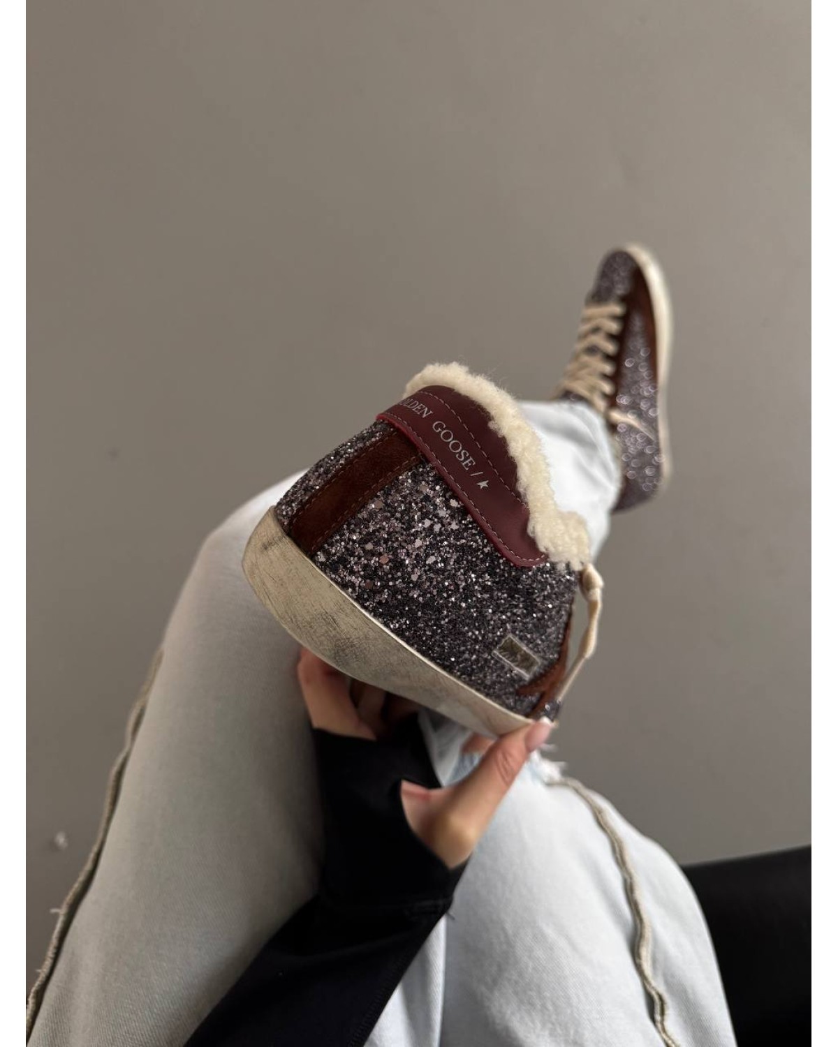 Golden Goose Superstar Metallic Sparkles / Brown Fur Golden Goose Superstar Metallic Sparkles / Brown Fur