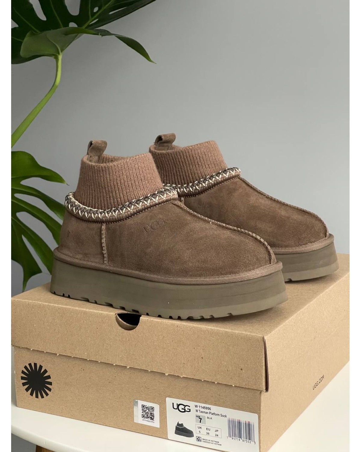 Ugg Tasman Platform Sock Dusted Cocoa Ugg Tasman Platform Sock Dusted Cocoa