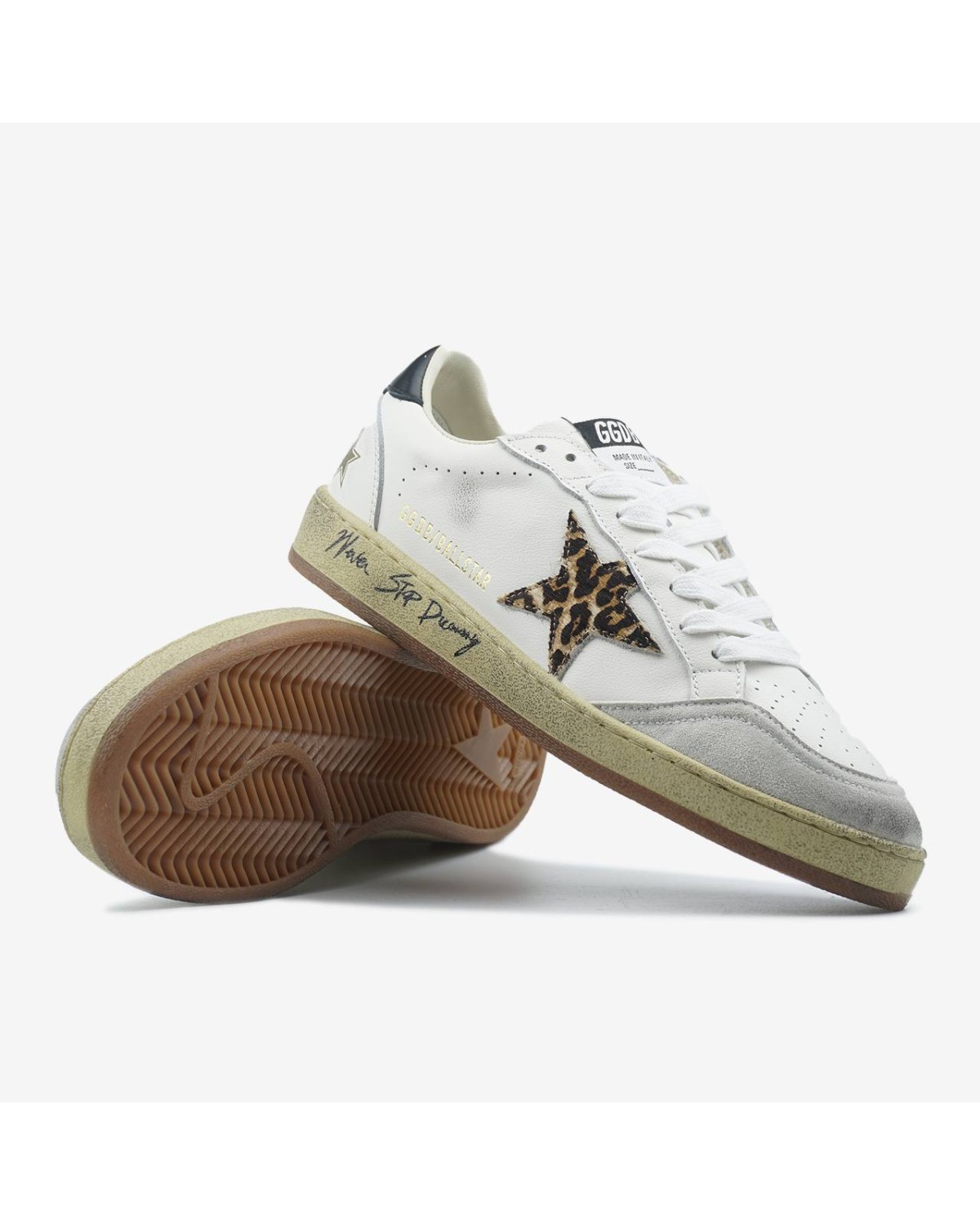 Golden Goose Leopard Star White