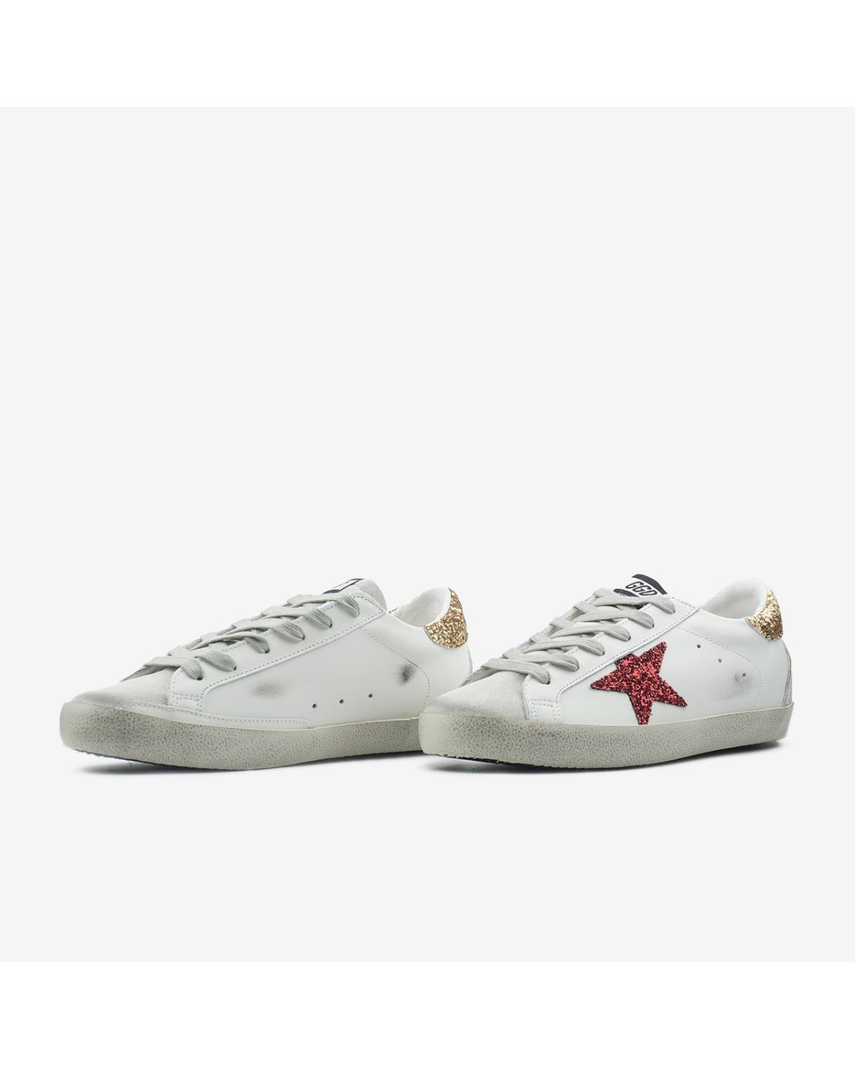 Golden Goose Glitter Star Gold Red