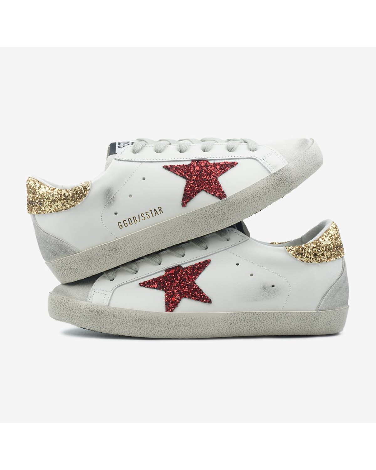 Golden Goose Glitter Star Gold Red